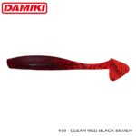 Damiki Jumble Shad 10.2CM (4 inch), 439 (Clear Red Black Silver), 8buc/plic - imagine 2