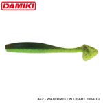 Damiki Jumble Shad 10.2CM (4 inch), 442 (Watermelon Chart. Shad 2), 8buc/plic - imagine 2