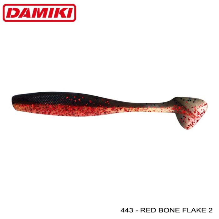 Damiki Jumble Shad 10.2CM (4 inch), 443 (Red Bone Flake 2), 8buc/plic - imagine 2