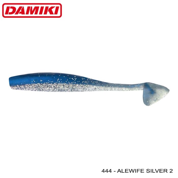 Damiki Jumble Shad 10.2CM (4 inch), 444 (Alewife Silver 2), 8buc/plic - imagine 2