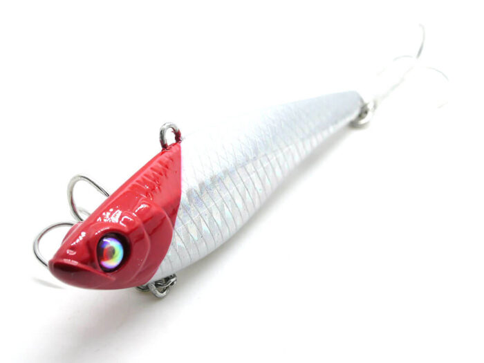 Damiki TOKON VIB-80 8CM, 23.5Gr (Sinking), 014H (Red Head Holo) - imagine 5