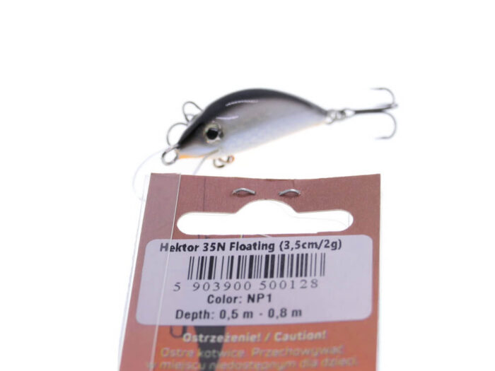 Gloog Hektor 35N, 3.5cm, 2gr (Floating), NP1 (Natural Pearl 1) - imagine 4