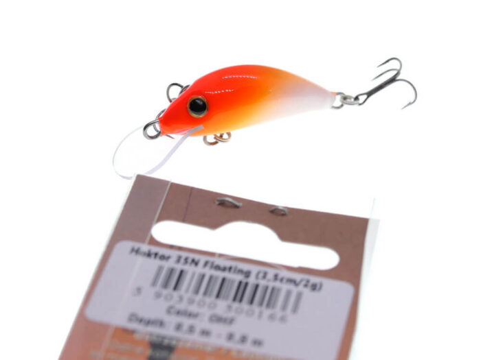 Gloog Hektor 35N, 3.5cm, 2gr (Floating), OHF (Orange Head Fluo) - imagine 4