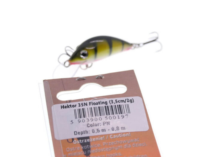 Gloog Hektor 35N, 3.5cm, 2gr (Floating), PN (Perch Natural) - imagine 4