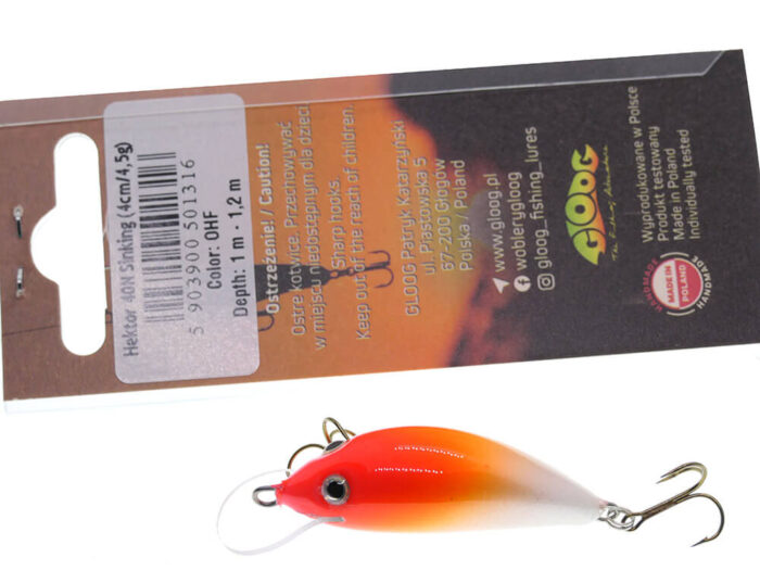Gloog Hektor 40N, 4cm, 3.5gr (Floating), OHF (Orange Head Fluo) - imagine 6