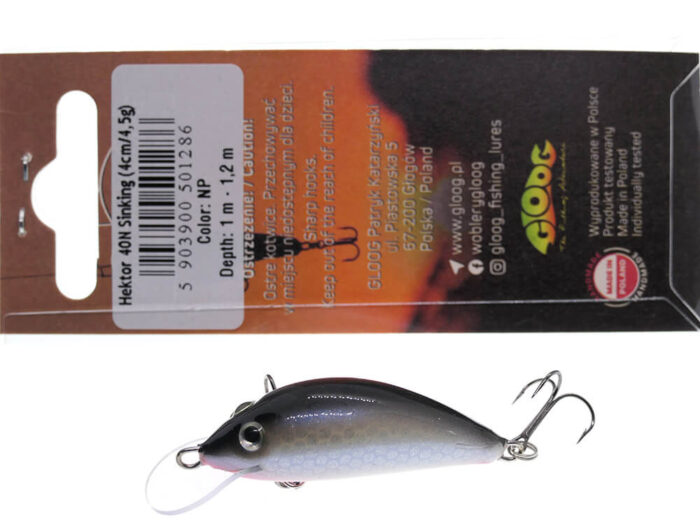 Gloog Hektor 40N, 4cm, 4.5gr (Sinking), NP (Natural Pearl) - imagine 7