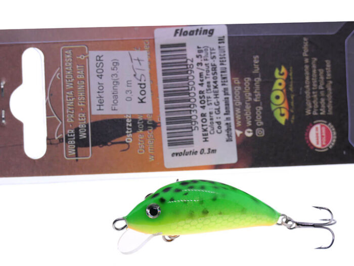 Gloog Hektor 40SR, 4cm, 3.5gr (Floating), STF (Sea Trout Fluo) - imagine 3