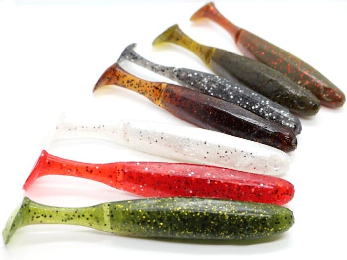 Damiki Edge Shad 10.2CM (4 inch), 014 (Black Mix Flake), 6buc/plic - imagine 9