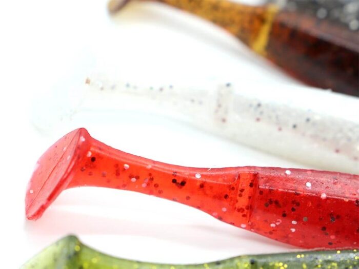 Damiki Edge Shad 10.2CM (4 inch), 014 (Black Mix Flake), 6buc/plic - imagine 7