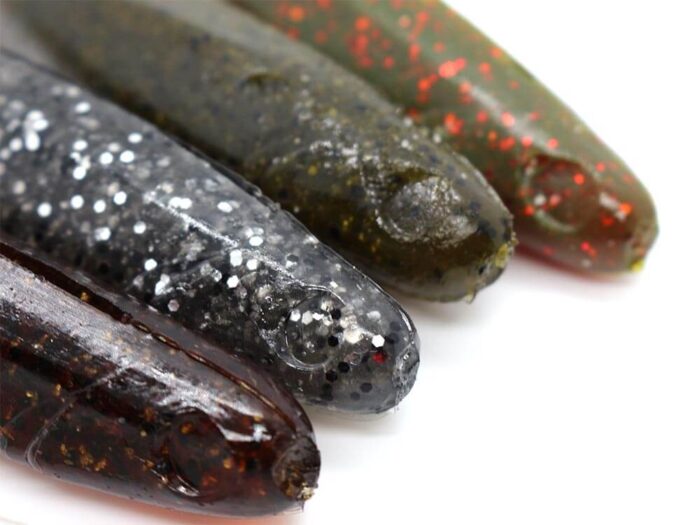 Damiki Edge Shad 10.2CM (4 inch), 014 (Black Mix Flake), 6buc/plic - imagine 6