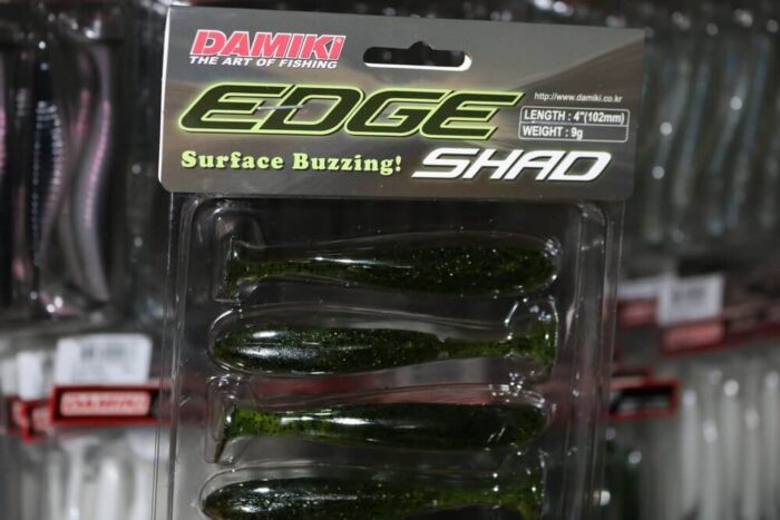 Damiki Edge Shad 10.2CM (4 inch), 014 (Black Mix Flake), 6buc/plic - imagine 3