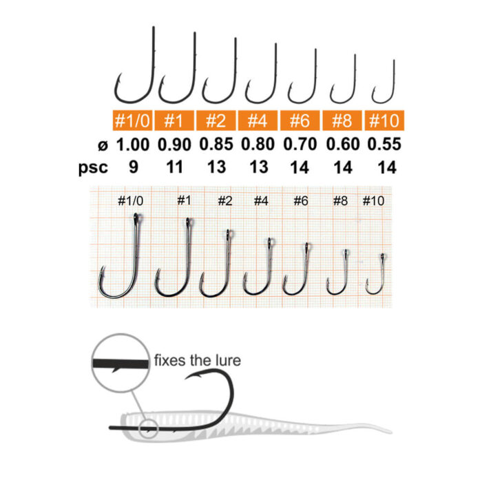 Hitfish Carlig Direct Hold (DHSH), marime 10, 14buc/plic - imagine 3