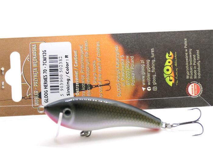 Gloog Hermes 70S 7cm, 12gr (Sinking), R (Roach) - imagine 6