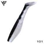 KP Baits Original Shad 5CM (2 inch), culoare 101 (Black & White) (5buc/plic)