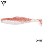KP Baits Natural Shad 8.75CM (3.5 inch), culoare 045 (Red Glitter Blue Pearl) (5buc/plic)