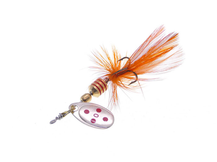 Ilba rotativa Tondo Mosca (Fly), Silver/Red + Fly Orange, nr.0, 2gr (105110) - imagine 3
