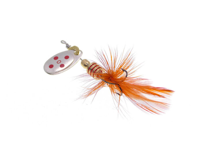 Ilba rotativa Tondo Mosca (Fly), Silver/Red + Fly Orange, nr.0, 2gr (105110) - imagine 4