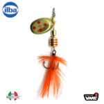 Ilba rotativa Tondo Mosca (Fly), Gold/Red + Fly Orange, nr.0, 2gr (105210)