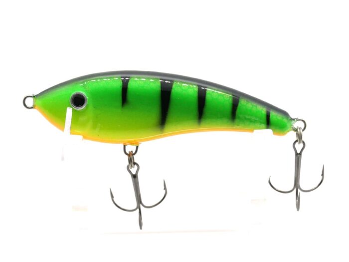 Gloog Hermes 70S 7cm, 12gr (Sinking), PGF (Perch Green Fluo) - imagine 4