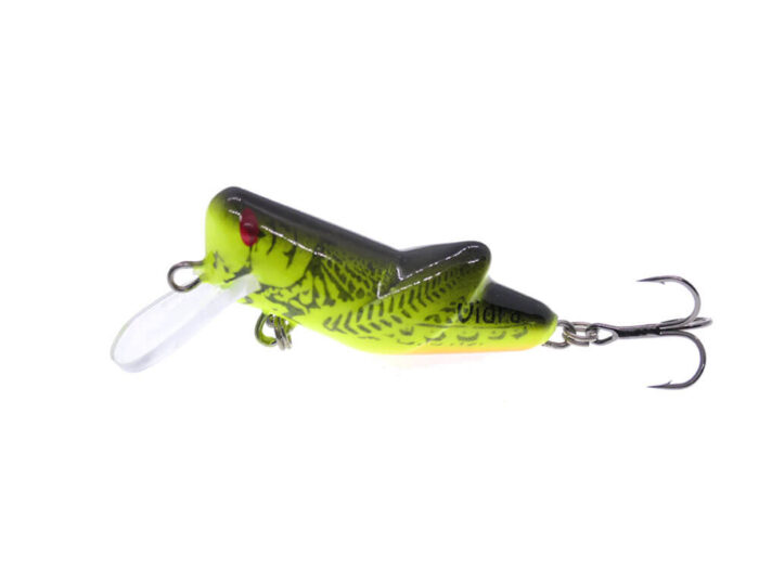 Vidra Lures Locust 4cm, 4gr, Sinking, LB (Lime Black) - imagine 2