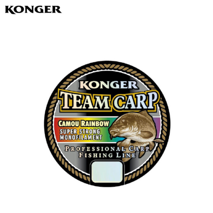 Konger Fir Monofilament pentru crap Team Carp Camou Rainbow (curcubeu), 600m sau 1000m, (0.25mm-0.40mm) - imagine 2