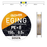 Gosen Fir Textil Answer Eging PE X8 White Color Marking 150m, marime PE 0.6, 0.13mm, 6.4kg