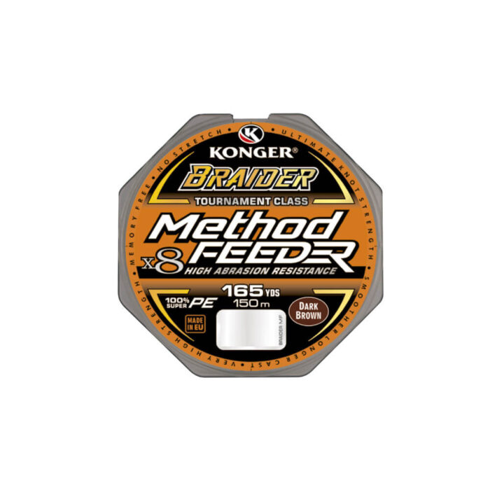 Konger Fir Textil Method Feeder X8 Dark Brown 0.10mm, 11.30kg, 150m - imagine 6