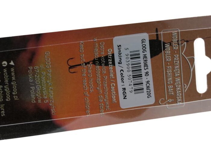 Gloog Hermes 90S 9cm, 20gr, Sinking, RGN (Roach Green Natural) - imagine 5