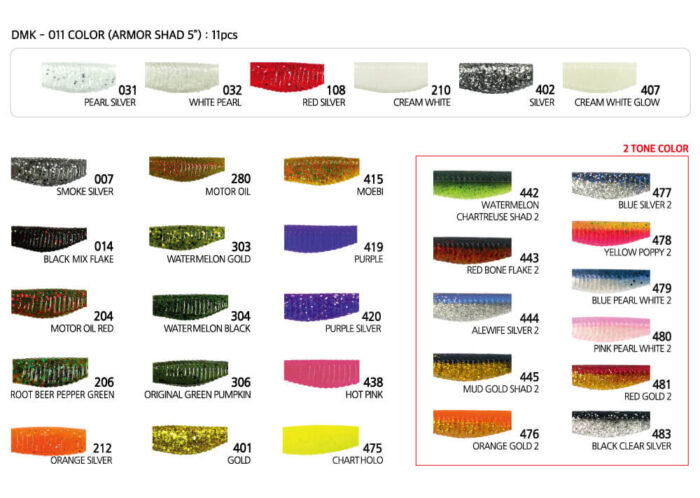 Damiki Armor Shad 12.7CM (5inch), 12buc/plic - imagine 2