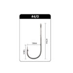 Damiki monturi drop shot Downshot Fishing Rig Set Straight Hook #4/0 (3buc/set) - imagine 2