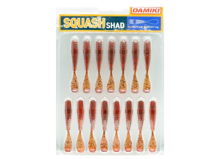 Damiki Squash Shad 6.3CM (2.5 inch), 204 (Motor Oil/Red), 15buc/plic - imagine 5