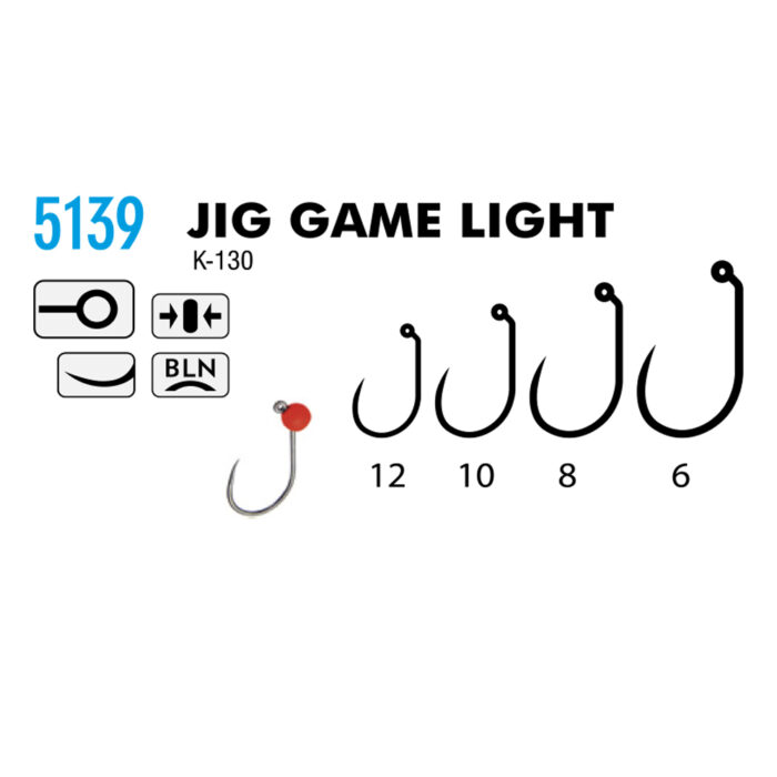 Kamatsu Carlig Pastrav Debarbetat Jig Game Light BLN K-130 (nr.6-12) (10buc/plic) - imagine 2