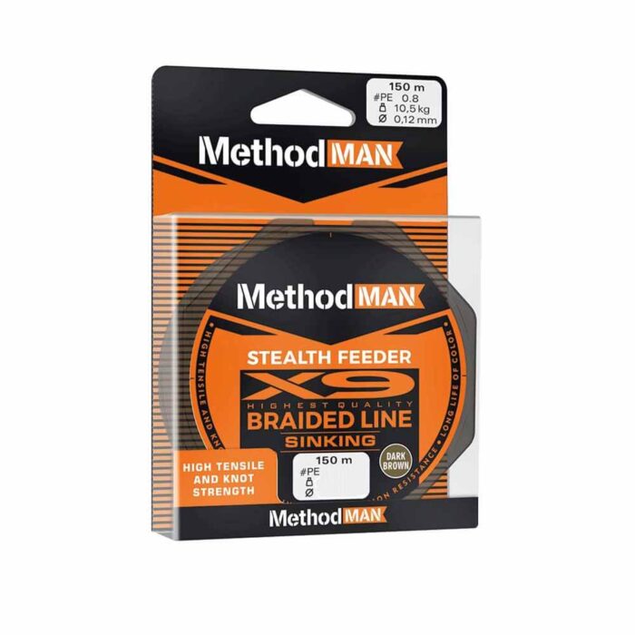 Method Man Fir Textil scufundator Stealth X9 Feeder Dark Brown 150m, 0.14mm, 12.9kg - imagine 3